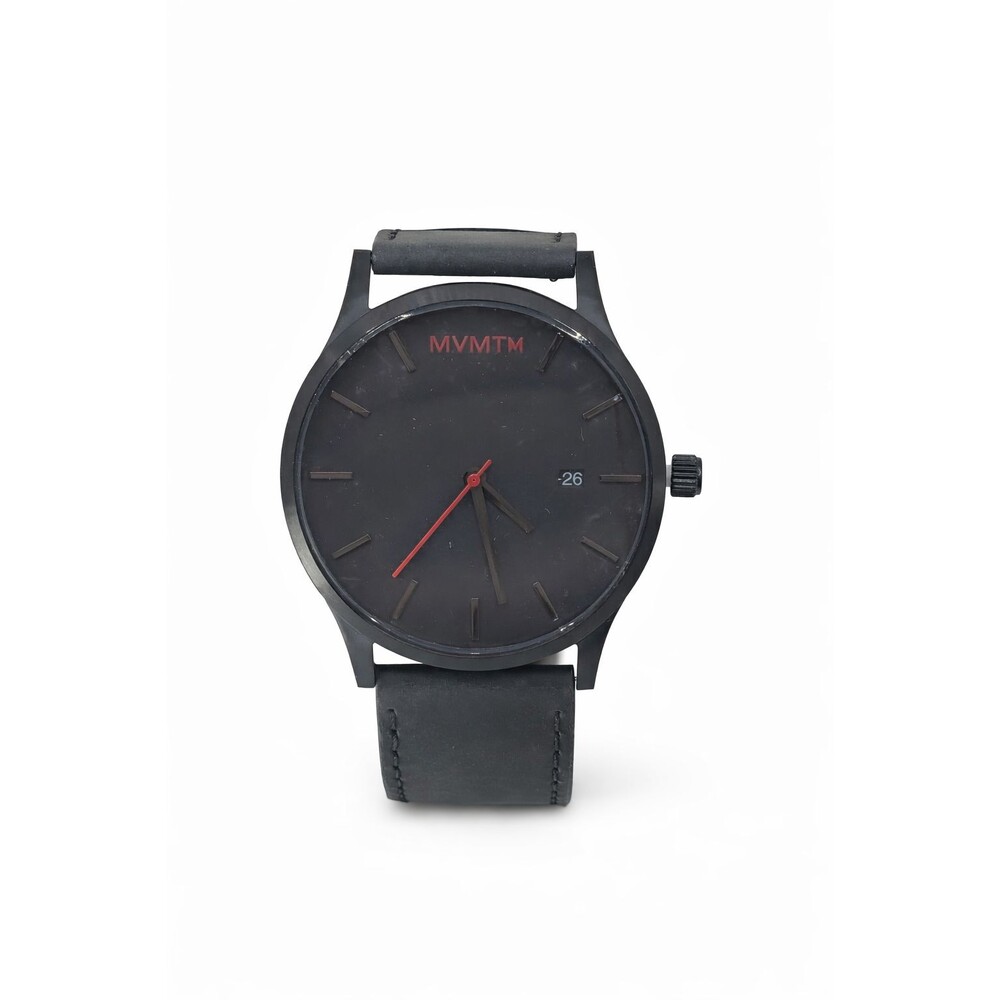 MVMT Classic Men's Black Leather Strap Watch